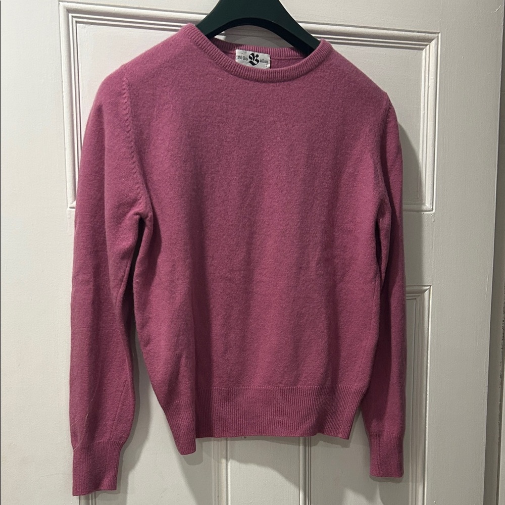 Vintage Cashmere The Bay Pink Crewneck Sweater size medium